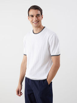 Bisiklet Yaka K?sa Kollu Erkek Triko Kazak