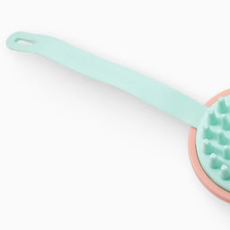 ETHERA Массажная силиконовая щётка для мытья головы, розовый  фото 2