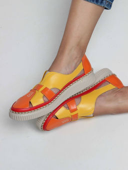 Слипоны 116.2500be. Желтый оранжевый красный