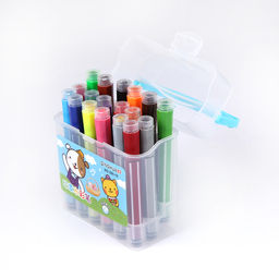 Фломастеры, 18 цветов, толстые, с печатью, вентилируемый колпачок, МИКС - Simaland фото 3