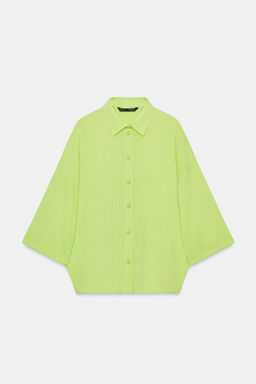 CAMISA MANGA CORTA ZW COLLECTION / Verde - Zara фото 5