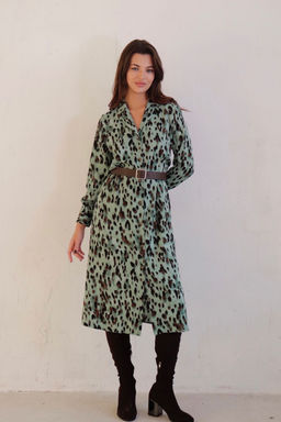 Платье-рубашка с английским воротником принт - Martichelli фото 129