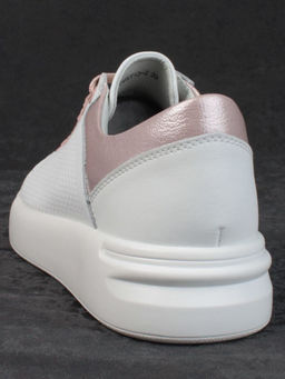 05-PDXT13-2 WHITE/PINK Кроссовки женские (натуральная кожа)