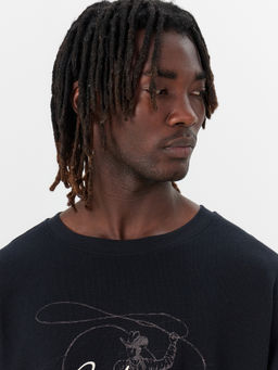 Лонгслив мужской черный с надписью Cowboy Rodeo - Mark formelle фото 4