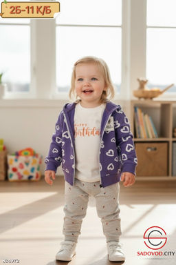 Костюм тройка детский из хлопка