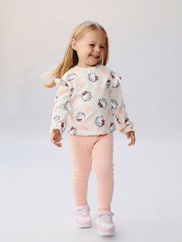 Hello Kitty Bask?l? K?z Bebek Bluz ve Pantolon 2li