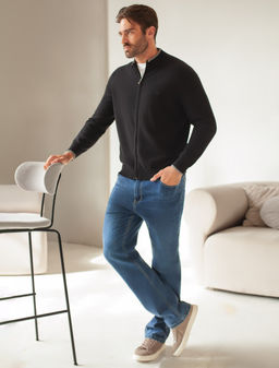 Кардиган на молнии из хлопка с нейлоном - Vilatte фото 5