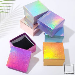 Цена за 6 шт. Коробочка подарочная под браслет/часы Голография, 9x9 (размер полезной части 8,2х8,2см), цвет МИКС - Simaland фото 2