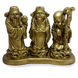 Статуэтки Три Старца Мудрость здоровье и долголетие 11,5см полистоун