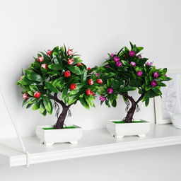 Бонсай в горшке «Волнистые цветы», 10×24 см, МИКС