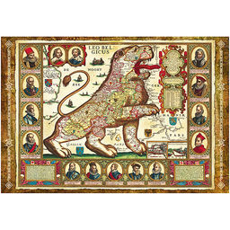 Пазлы 1500 Карта "Лев бельгийский"