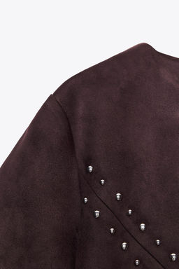 STUDDED FAUX SUEDE DRESS - Zara фото 7