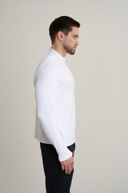 Лонгслив half-zip утепленный Белый ANTA RUNNING LS Tee фото 2