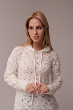 10462 Джемпер с капюшоном белый - Martichelli фото 5