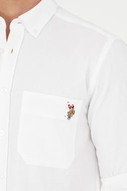 Мужская белая рубашка с длинным рукавом - U.s. polo assn фото 14