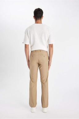 Прямые брюки-чинос из парусины - Defacto фото 6
