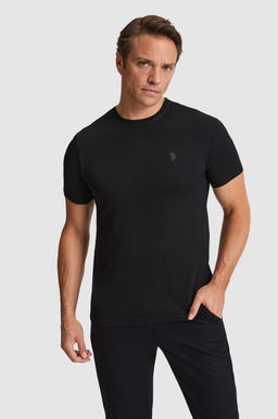 Erkek Siyah Regular Fit Bisiklet YakaTi__rt