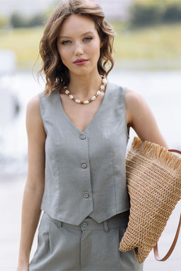 ЖИЛЕТ ЖЕНСКИЙ арт. 5309W-37001.1F-212 - Almando melado фото 3