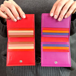 Итальянский кожаный кошелек DuDu серии Flavio | огненно-красный - Dudubags фото 10