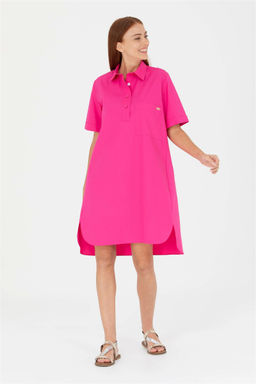 Женское плетеное платье цвета фуксии - U.s. polo assn фото 10