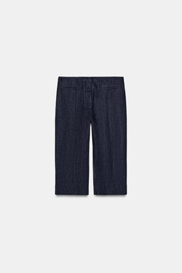 PANTAL?N CAPRI DENIM ZW COLLECTION / Azul - Zara фото 10