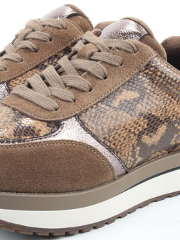 04-PCML20-3 KHAKI Кроссовки демисезонные женские (натуральная замша, натуральная кожа, текстиль) - Алиса фото 3