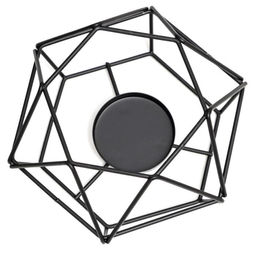 Металлический подсвечник на 1 свечу «Тетраэдр», чёрный, 7×15×13.5 см