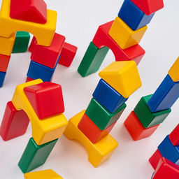 Кубики детские, пластиковые, цветные, 36 штук, 6 х 6 см - Соломон фото 11