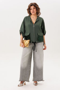 Жакет ANELLI 1788 оливковое сияние