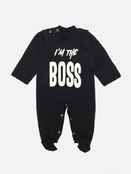 Комбинезон интерлок-пенье с варежкой, цвет черный, im the boss