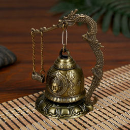 Колокол - гонг металл настольный «Будда», d=4.8 см, 11.2×9.5×9.5 см