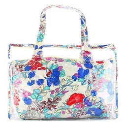 Сумка 2в1,прозрачная + с узорами 40х30х10см.
