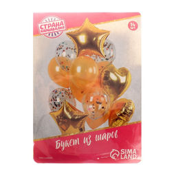 Воздушные шары, букет Романтика, 14 шт. - Страна карнавалия фото 3
