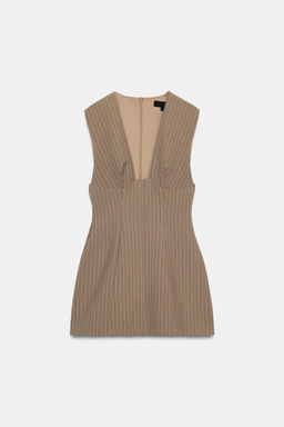 STRIPED SHORT DRESS - Zara фото 16