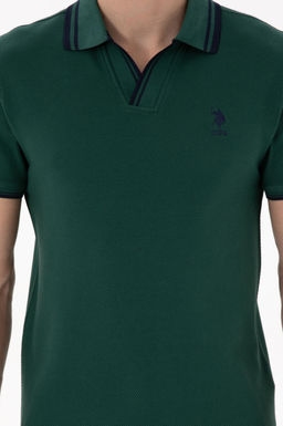Erkek Slim Fit Polo Yaka Koyu Ye_il Ti__rt Sepette S_rpriz _ndirim - U.s. polo assn фото 6