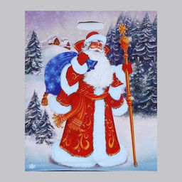 Цена за 50 шт. Пакет подарочный новогодний «Желанный гость», полиэтиленовый с вырубной ручкой, 47.5×39 см