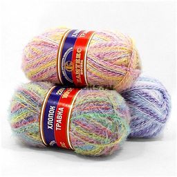 Цена за 5 мотков пряжи ХЛОПОК ТРАВКА (500)