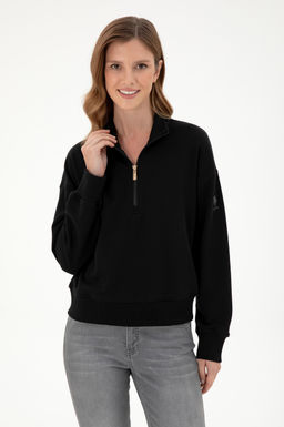 Женский черный свитшот Неожиданная скидка в корзине - U.s. polo assn фото 3