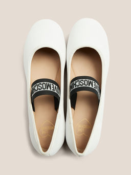 Балетки мэри-джейн LOVE MOSCHINO BALLET LOVE Артикул 4402219, белый  фото 4