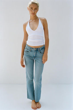 TRF CROPPED FLARE HIGH-WAIST JEANS - Zara фото 78