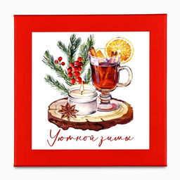 Набор новогодних подарочных коробок 10 в 1 Уютный Новый год, 10?10?628?28?15 см