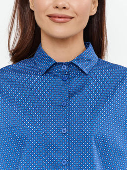 Блузка женская дл. рук. T-lab TL-B-0004V-86201-синий принт  фото 2