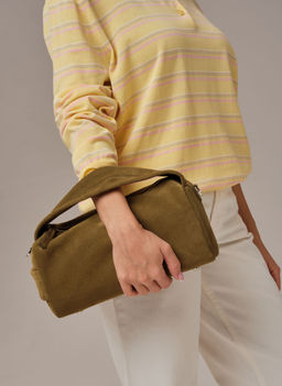 Замшевая сумка Solea DBR 31365 белый мох  фото 5