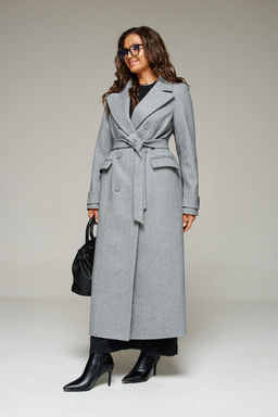 Пальто Beautiful Free 7030-Р серый