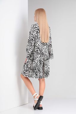 Платье Gamma & Gracia 549 белый черная зебра  фото 4