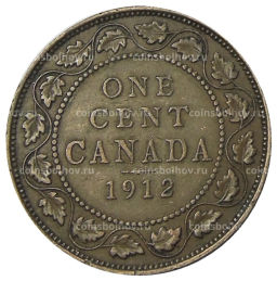 Монета 1 цент 1912 года Канада