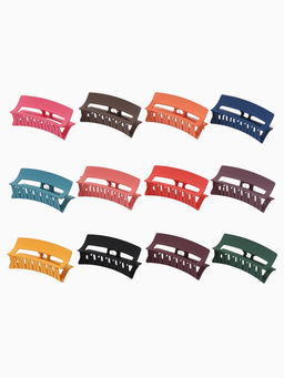 Цена за 12 шт. Крабик для волос «Матовый», классика, 7 см, МИКС