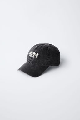 WASHED-EFFECT CAP WITH EMBROIDERED TEXT - Zara фото 2