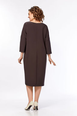 Платье Olga Style С1038 коричневый