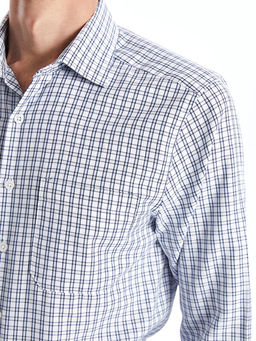 Regular Fit Uzun Kollu Ekose Gabardin Erkek G?mlek